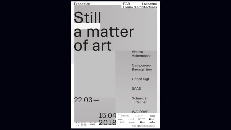Forum d’Architectures Lausanne 2018